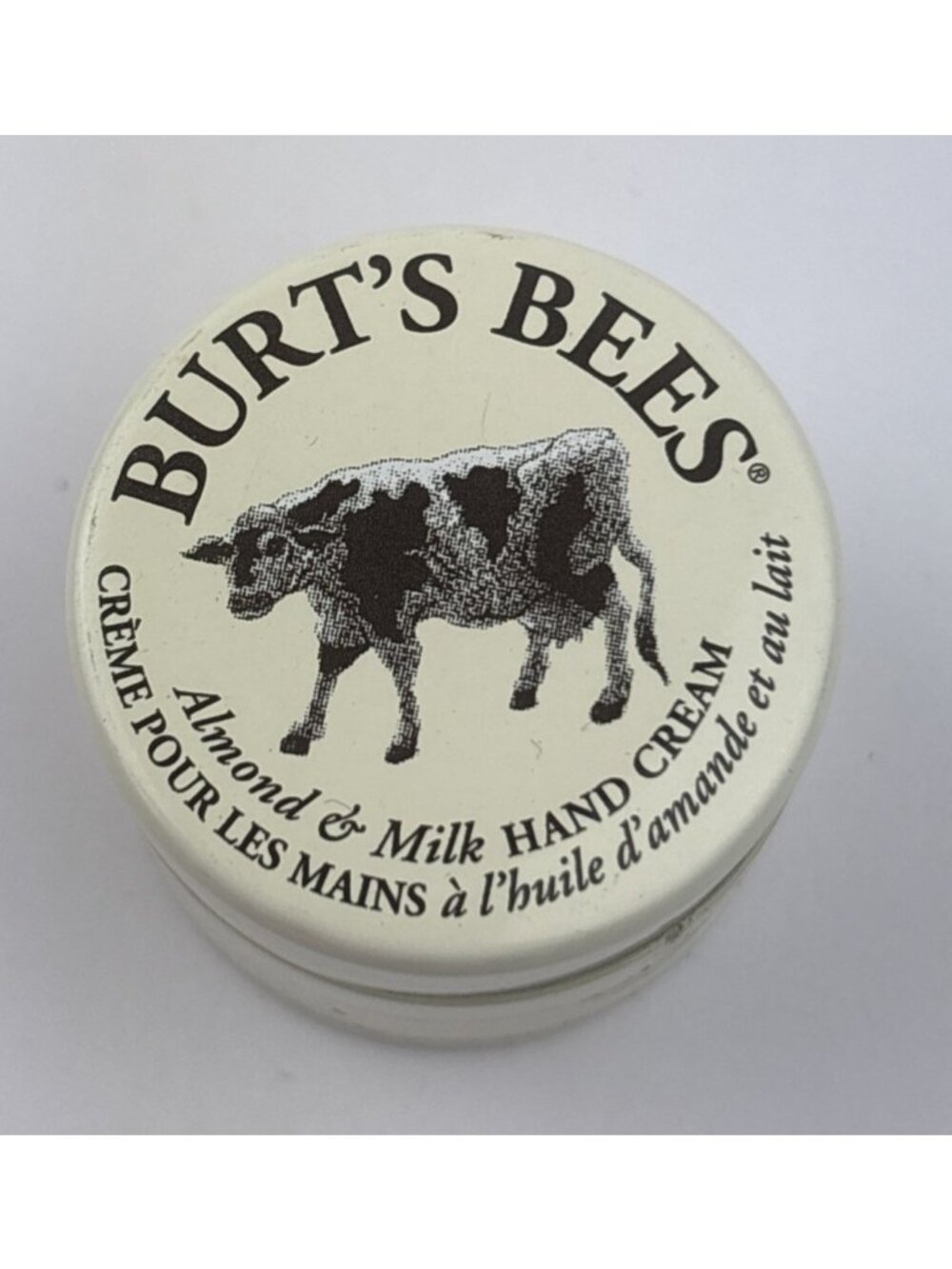 -New Burt's Bees Almond Milk Beeswax Hand Cream Mini Travel Jar 7 g /0.25 oz